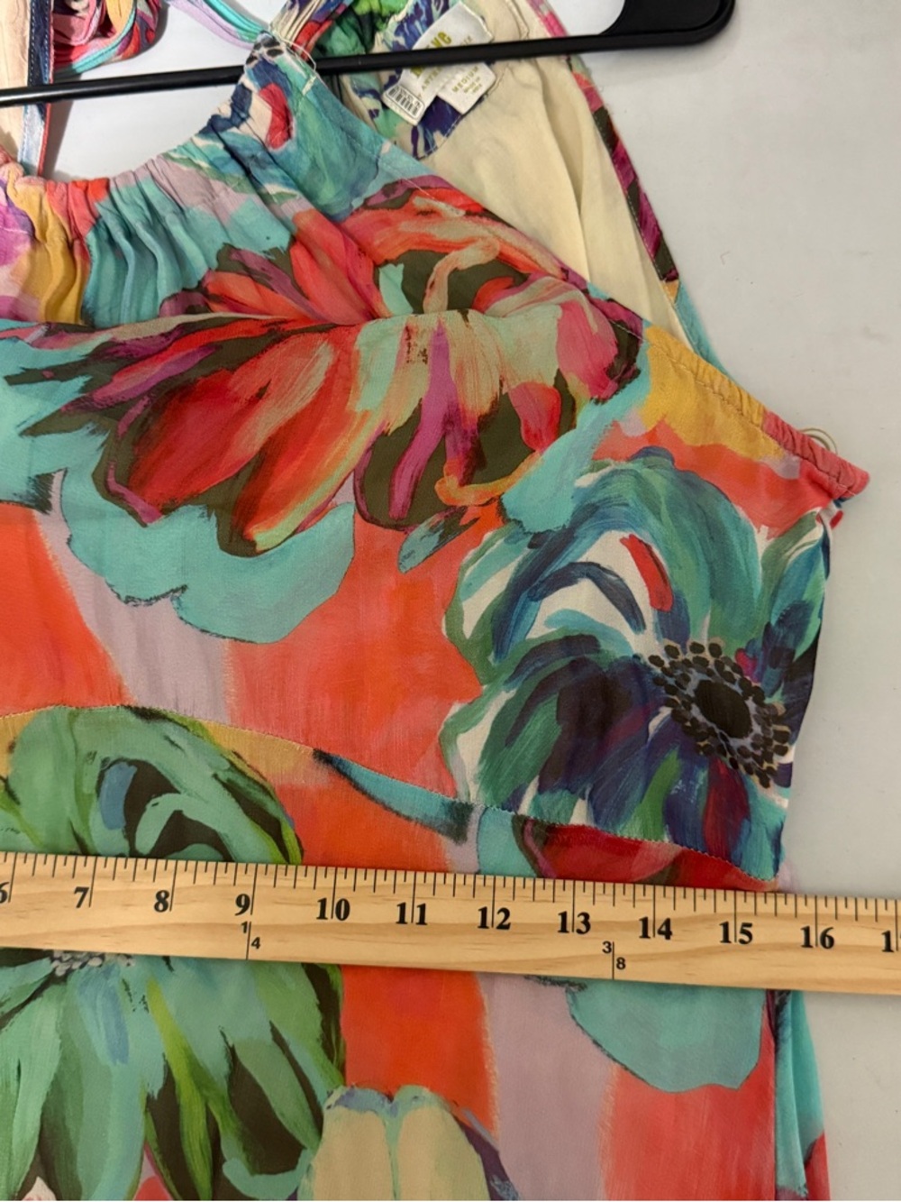 Anthropologie Maeve Floral Halter Maxi Dress Size Medium Resort - Picture 11 of 14